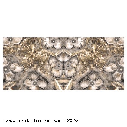 Abstract Crystal Gold Floral